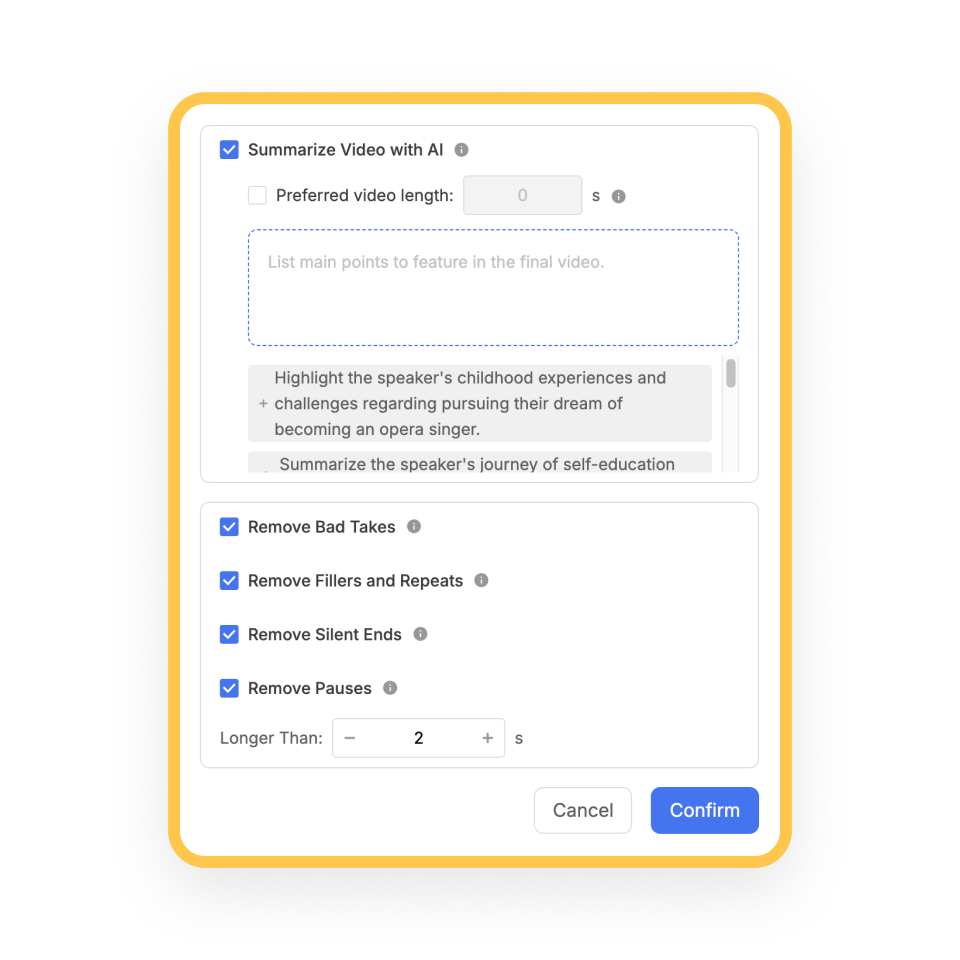 AI-generated finance announcement video draft ready for review and editing.